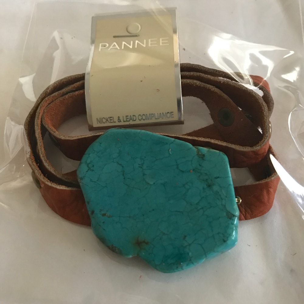 LAST 1!🌟Turquoise Leather Wrap Bracelet - Picture 3 of 5